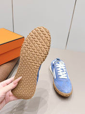 HM 26S BOUNCING SNEAKERS IN BLUE NYLON AND SUEDE