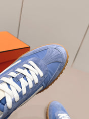 HM 26S BOUNCING SNEAKERS IN BLUE NYLON AND SUEDE
