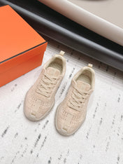 HM 26S TRAIL SNEAKERS IN BEIGE PERFORATED SUEDE
