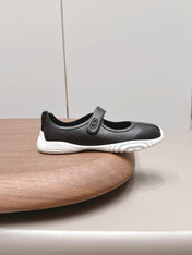 HM 26S KICHU BALLET FLAT IN BLACK CALFSKIN