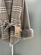 BURBERRY 25S PLAID WOOL COAT 133