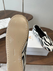 THE ROW 26S MARY JANES IN WHITE ZEBRA PRINT PONY HAIR
