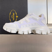 PRADA 26S CLOUDBUST THUNDER SNEAKERS 60MM IN WHITE MESH FABRIC