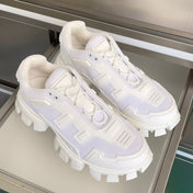PRADA 26S CLOUDBUST THUNDER SNEAKERS 60MM IN WHITE MESH FABRIC