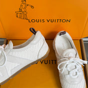 LV 26S SNEAKERINA SNEAKERS IN WOVEN WHITE CALFSKIN