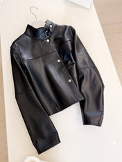 HERMES 25S STAND-COLLAR SHEEPSKIN JACKET 312