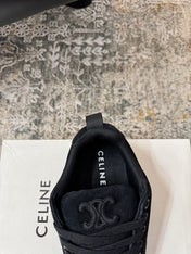 CELINE 26S SNEAKER IN BLACK SUEDE