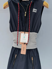 MIUMIU 26S SLEEVELESS HOODED DRESS 904