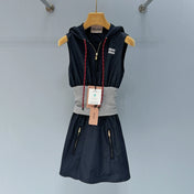 MIUMIU 26S SLEEVELESS HOODED DRESS 904
