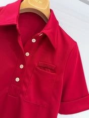 MIUMIU 26S SHORT-SLEEVE POLO T-SHIRT STYLE 1101