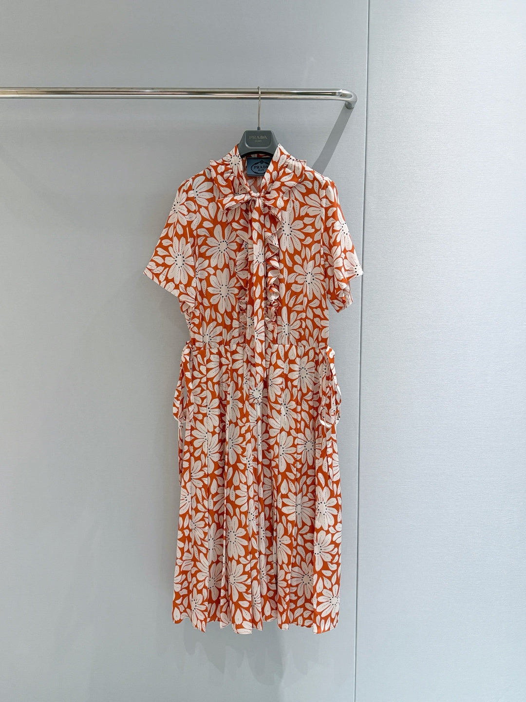 PRADA 26S PRINTED PLEATED DRESS STYLE 987