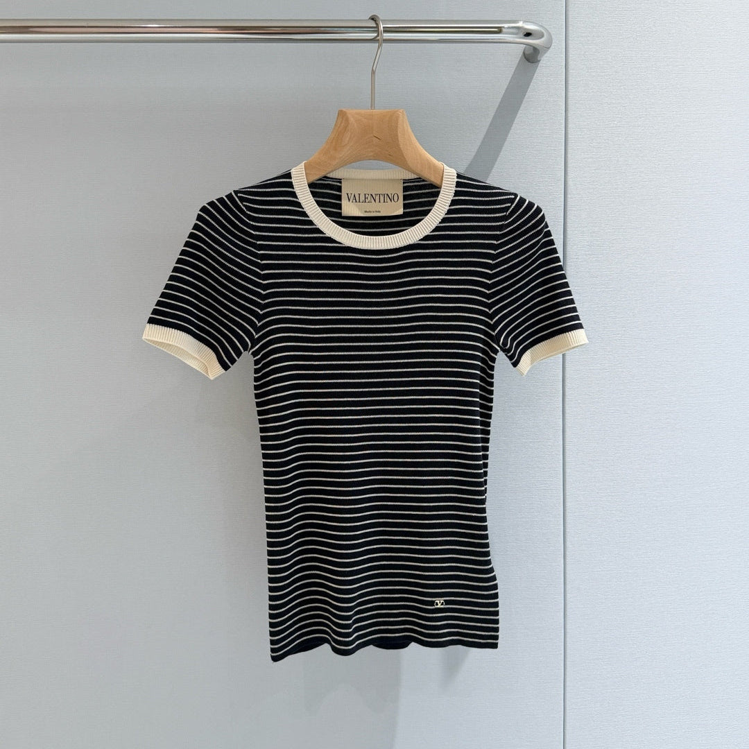 VALENTINO 26S SHORT-SLEEVE KNIT T-SHIRT 389