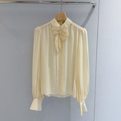VALENTINO 26S BOW-DETAIL LONG-SLEEVE BLOUSE 368