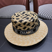 CHANEL 26S BOATER STRAW HAT 337947