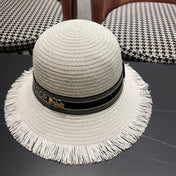 BUCKET HAT IN WHITE RAFFIA 653604