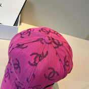 CHANEL 26S PATTERNED DENIM BASEBALL CAP 337793