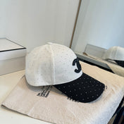 CHANEL 26S CRYSTAL-EMBELLISHED BASEBALL CAP 337803
