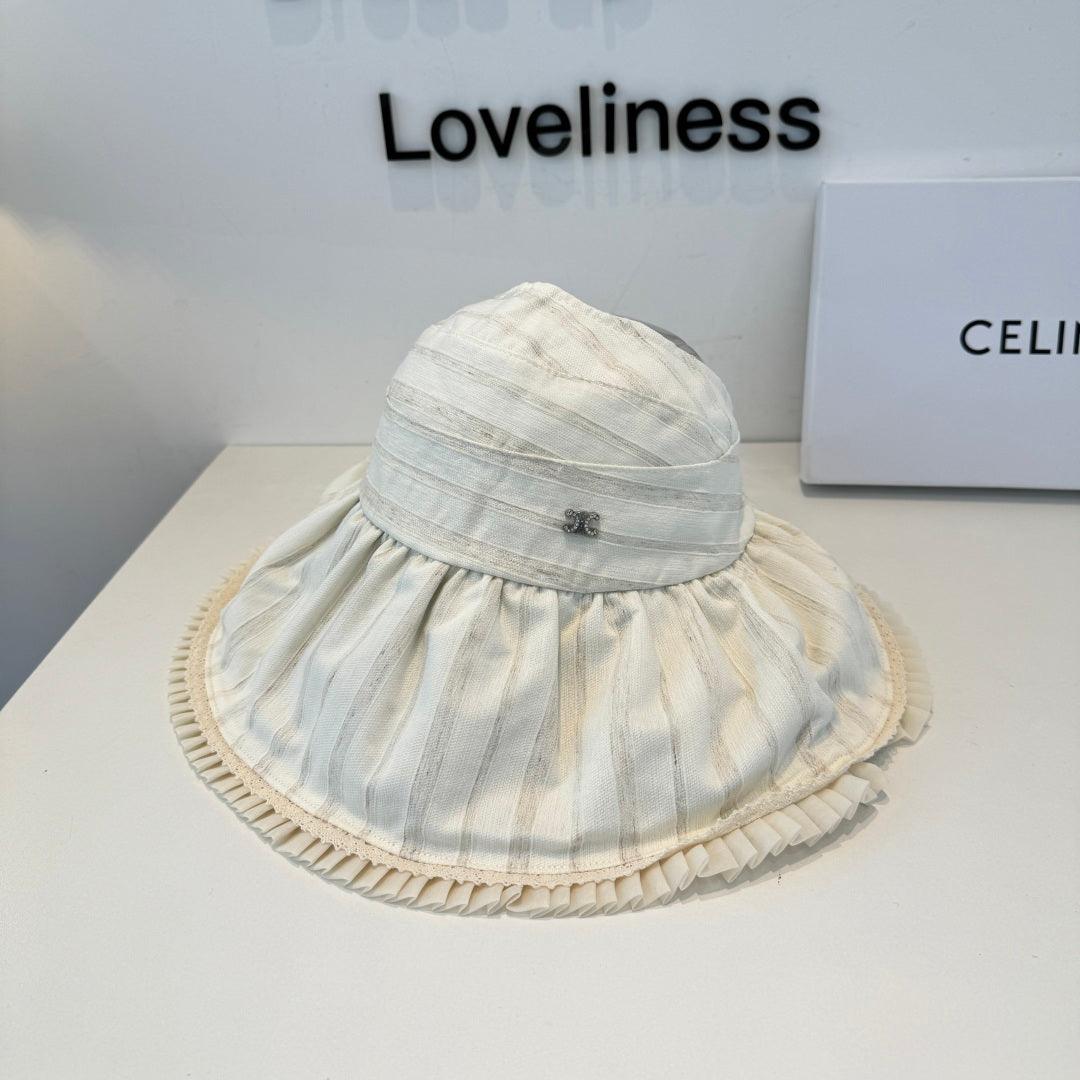 CHANEL 26S WIDE-BRIM OPEN-TOP HAT 337990