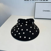 CHANEL 26S POLKA-DOT OPEN-TOP HAT 337955