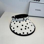 CHANEL 26S POLKA-DOT OPEN-TOP HAT 337956