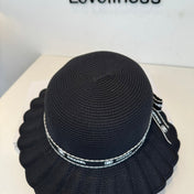 CHANEL 26S WIDE-BRIM HAT WITH LOGO BAND 337954