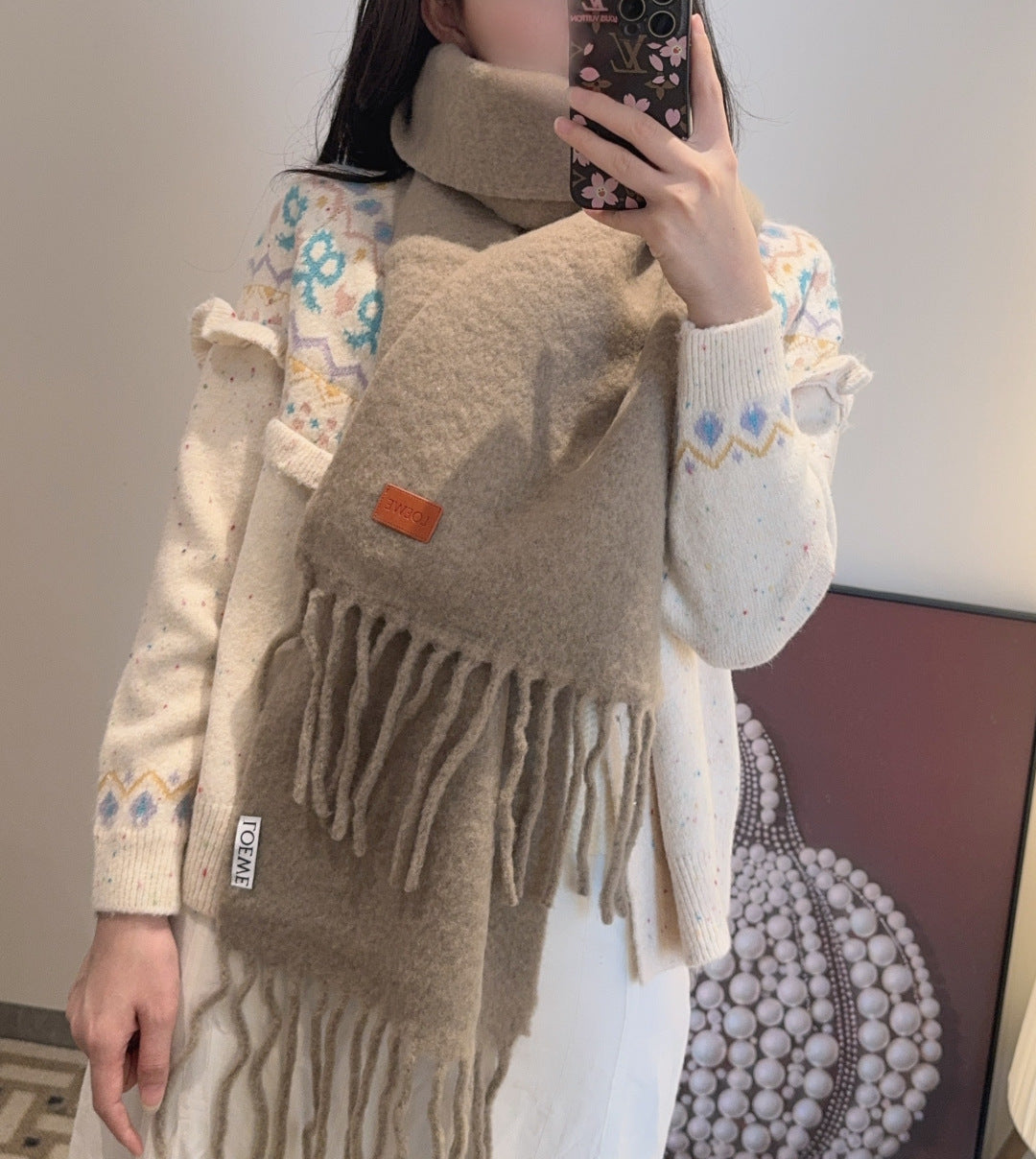 LOEWE 26S SCARF 185 IN CASHMERE 121390