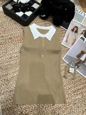RALPH LAUREN 26S SLEEVELESS POLO KNIT TOP 420