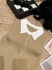 RALPH LAUREN 26S SLEEVELESS POLO KNIT TOP 420