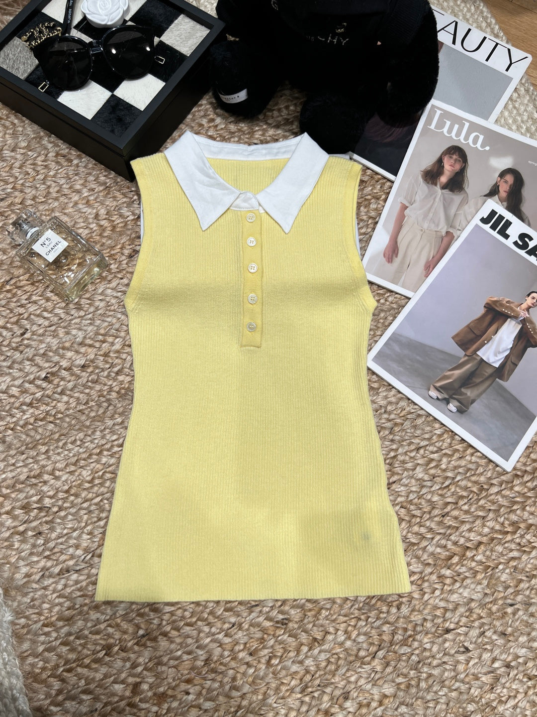 RALPH LAUREN 26S SLEEVELESS POLO KNIT TOP 422