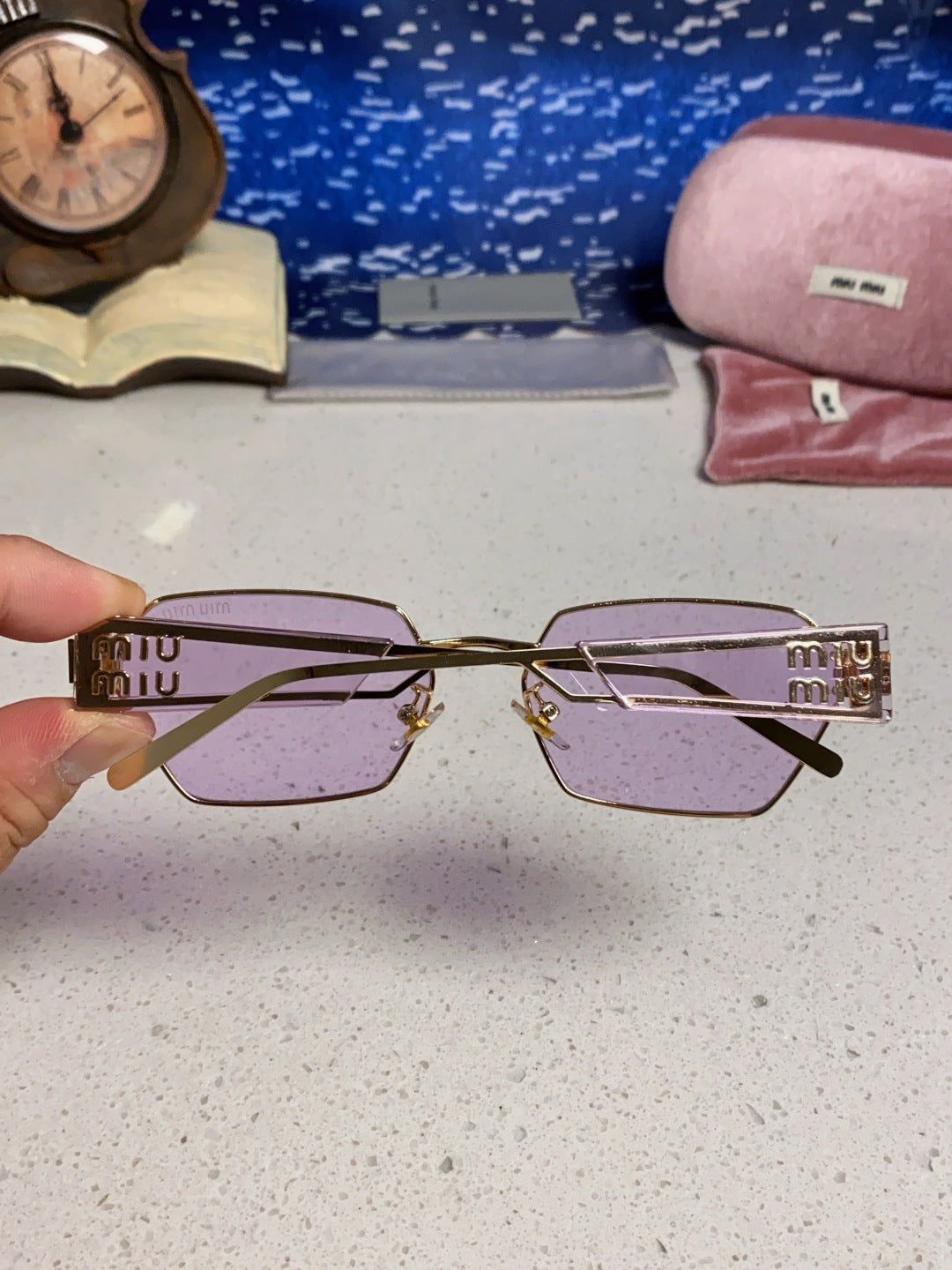 MIUMIU 26S SQUARE FRAME IN METAL 443521