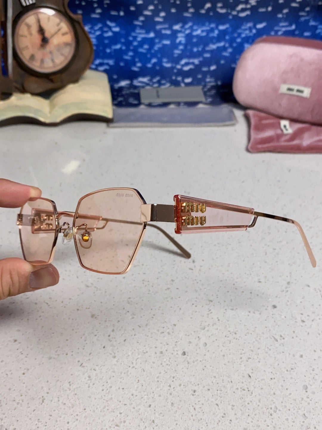 MIUMIU 26S SQUARE FRAME IN METAL 443522