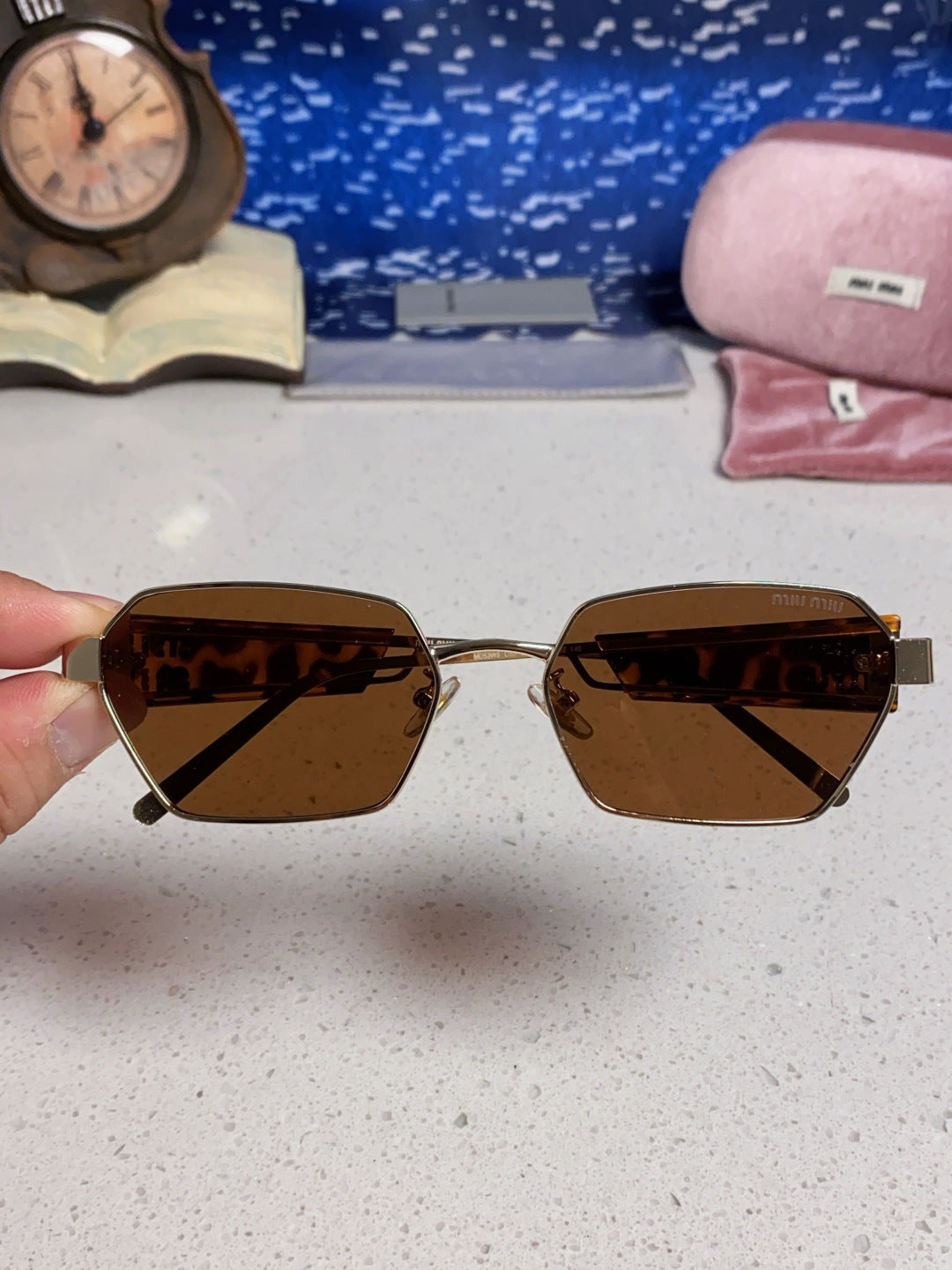 MIUMIU 26S SQUARE FRAME IN METAL 443523