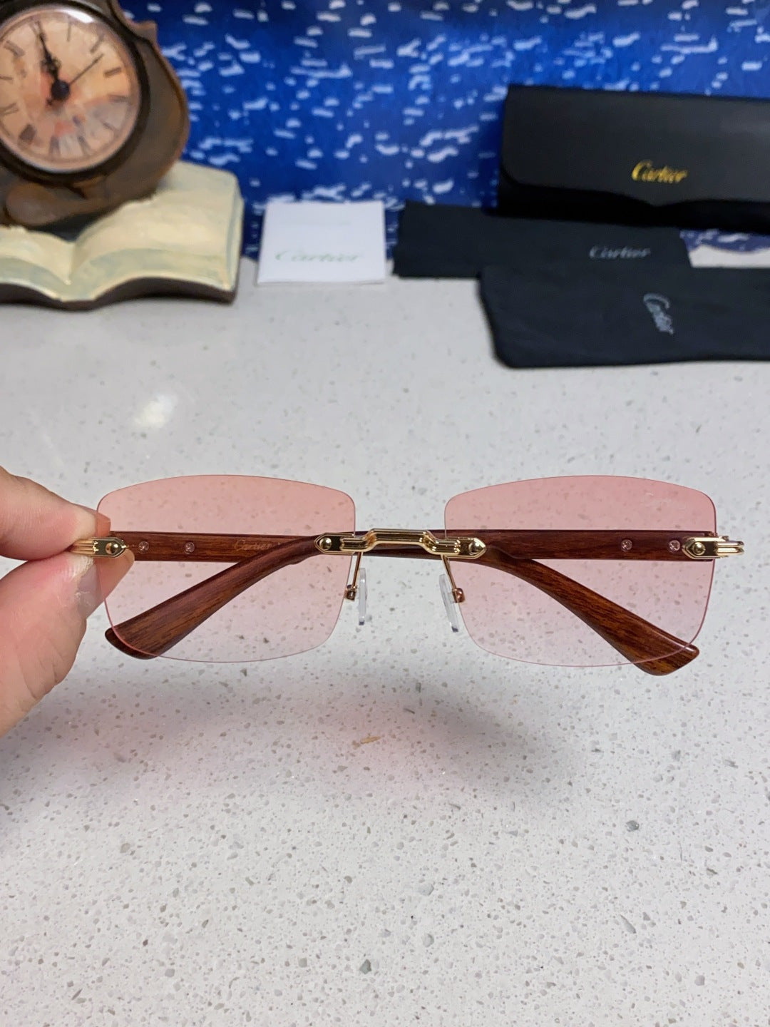 CARTIER 26S RIMLESS FRAME IN METAL 439581