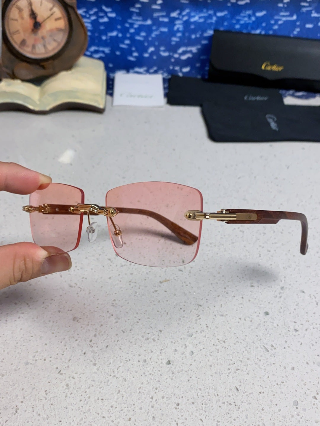 CARTIER 26S RIMLESS FRAME IN METAL 439581