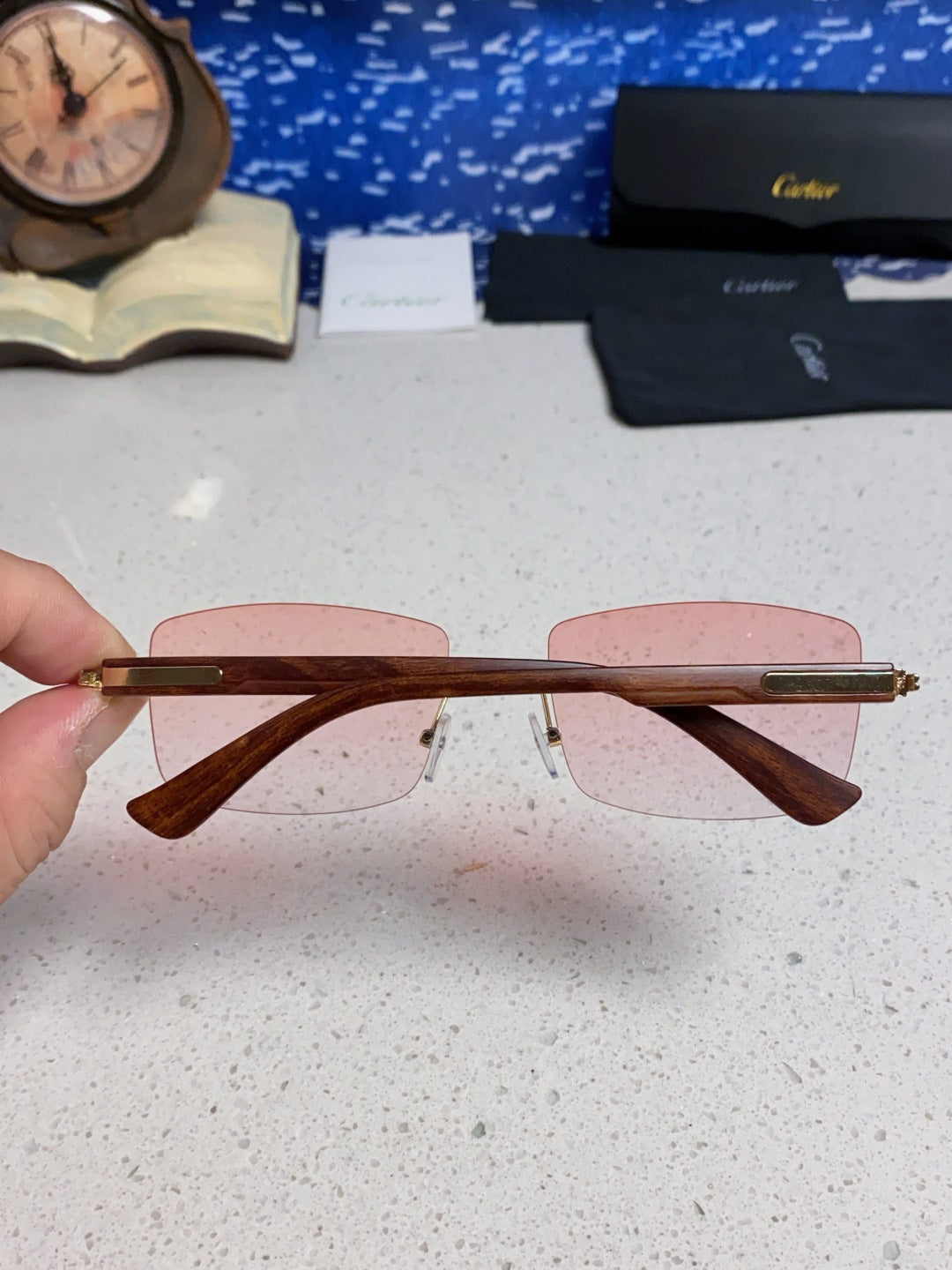 CARTIER 26S RIMLESS FRAME IN METAL 439581