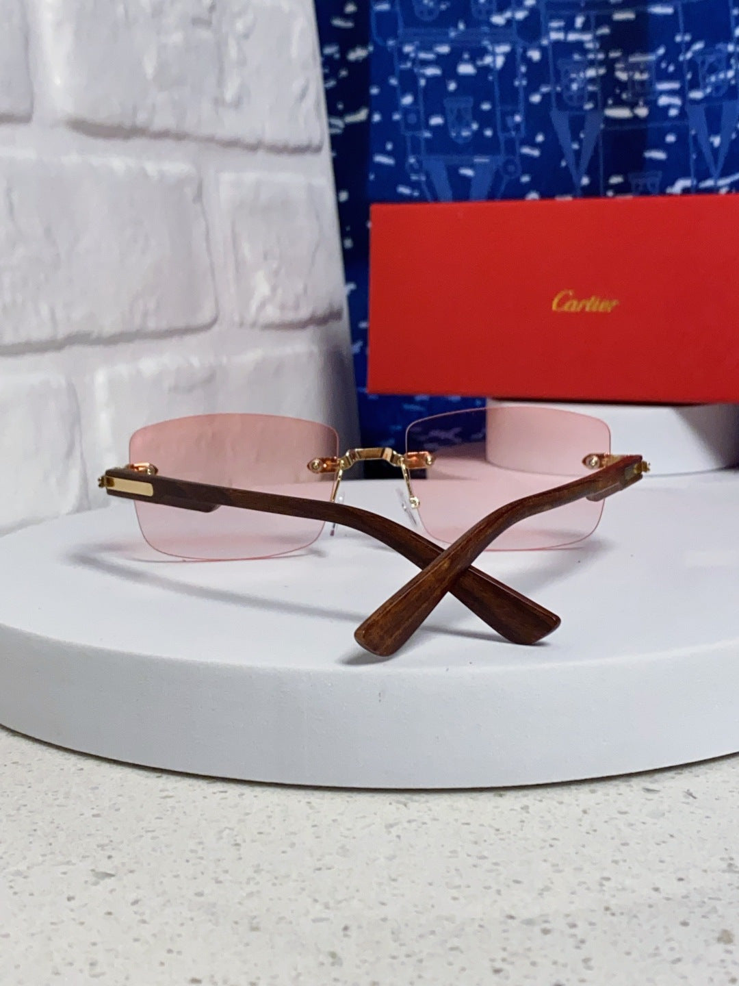 CARTIER 26S RIMLESS FRAME IN METAL 439581