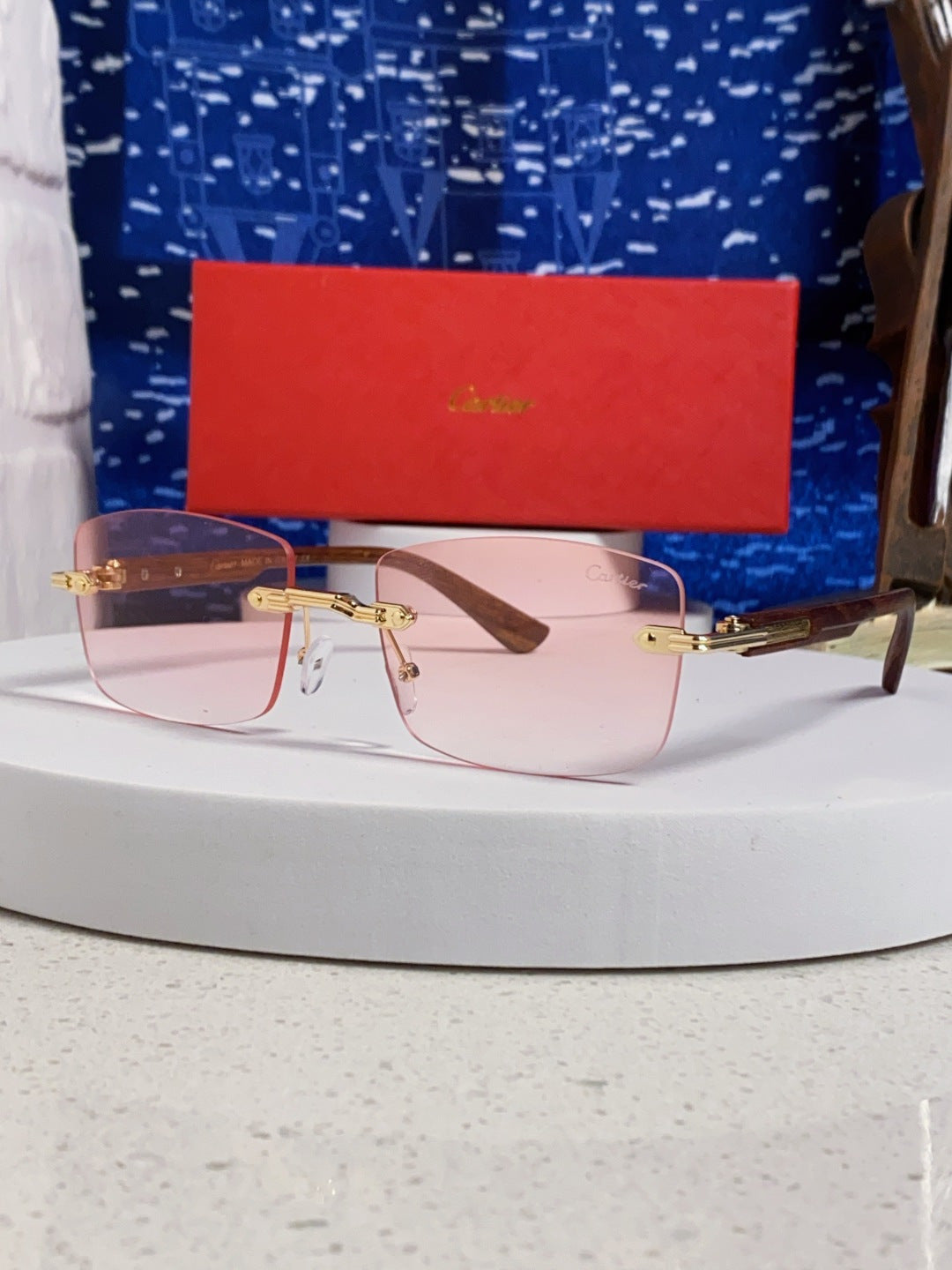 CARTIER 26S RIMLESS FRAME IN METAL 439581