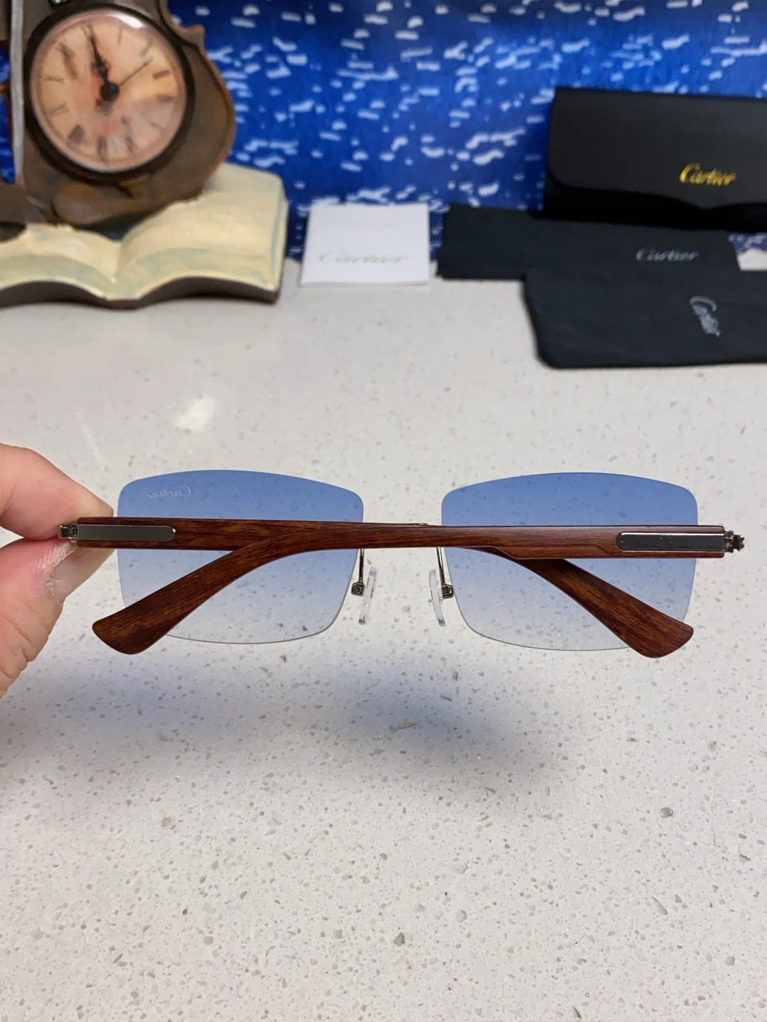 CARTIER 26S RIMLESS FRAME IN METAL 439582