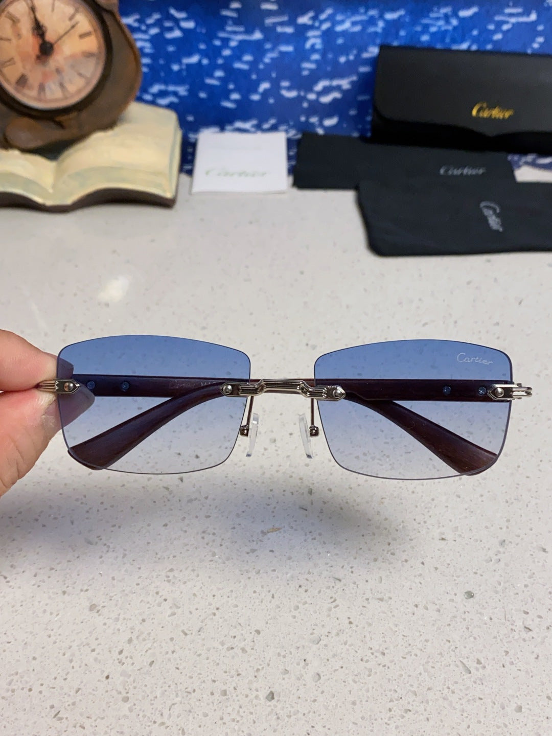 CARTIER 26S RIMLESS FRAME IN METAL 439582