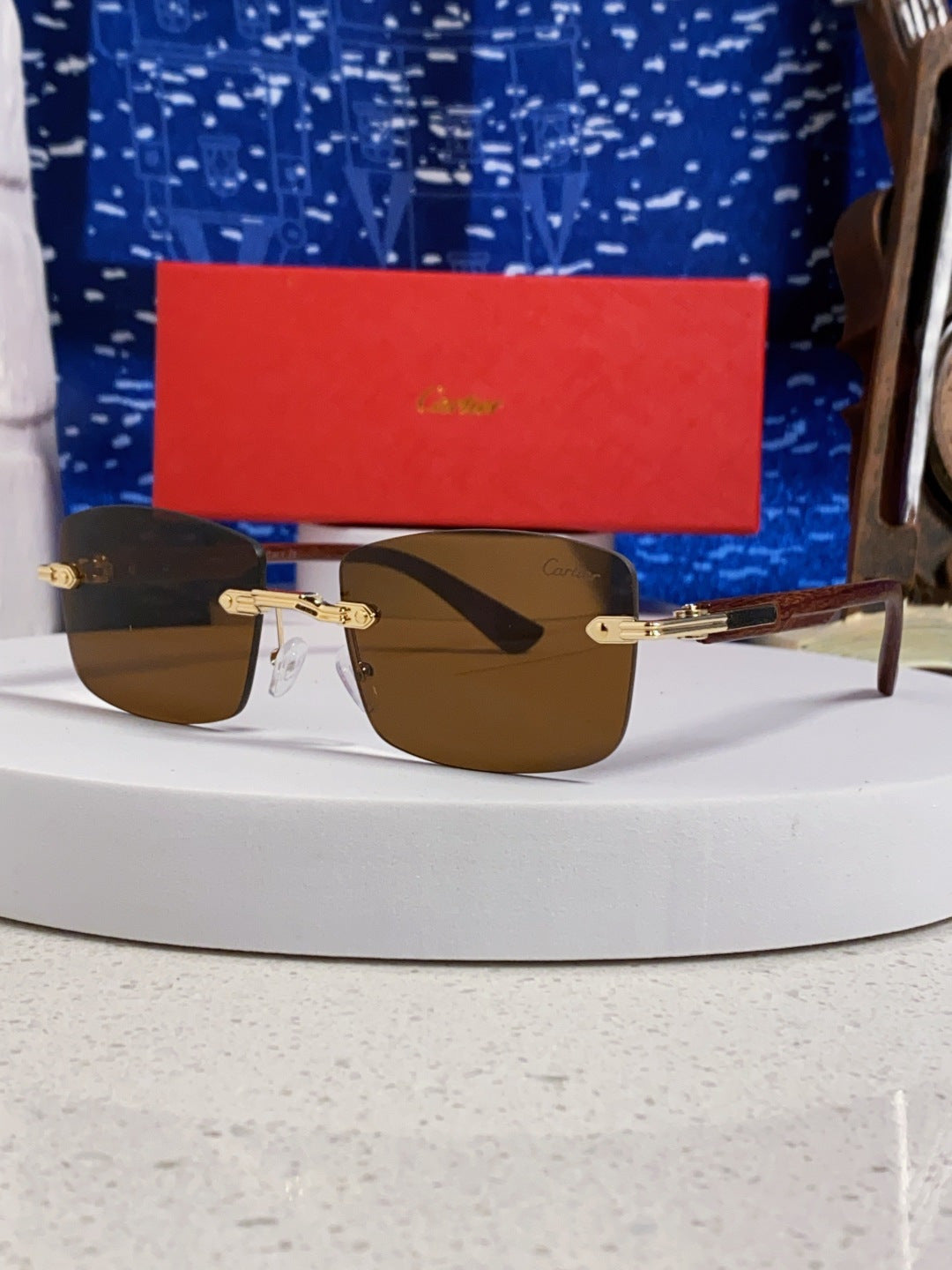CARTIER 26S RIMLESS FRAME IN METAL 439583