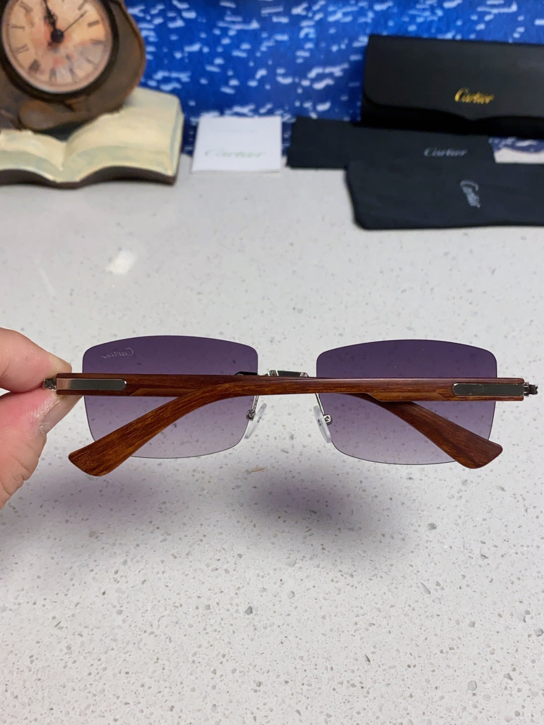 CARTIER 26S RIMLESS FRAME IN METAL 439584