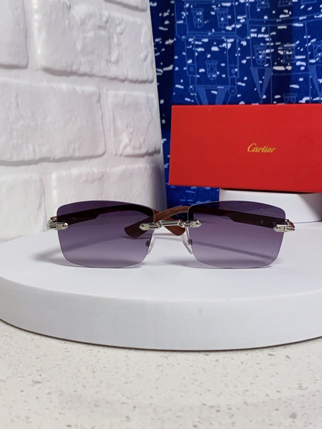 CARTIER 26S RIMLESS FRAME IN METAL 439584