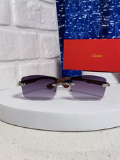 CARTIER 26S RIMLESS FRAME IN METAL 439584