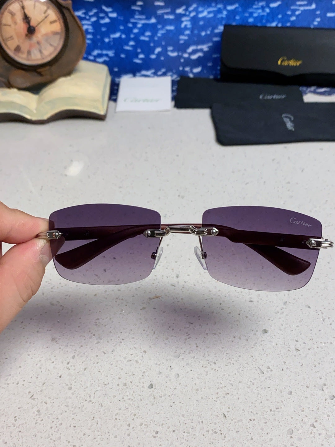 CARTIER 26S RIMLESS FRAME IN METAL 439584