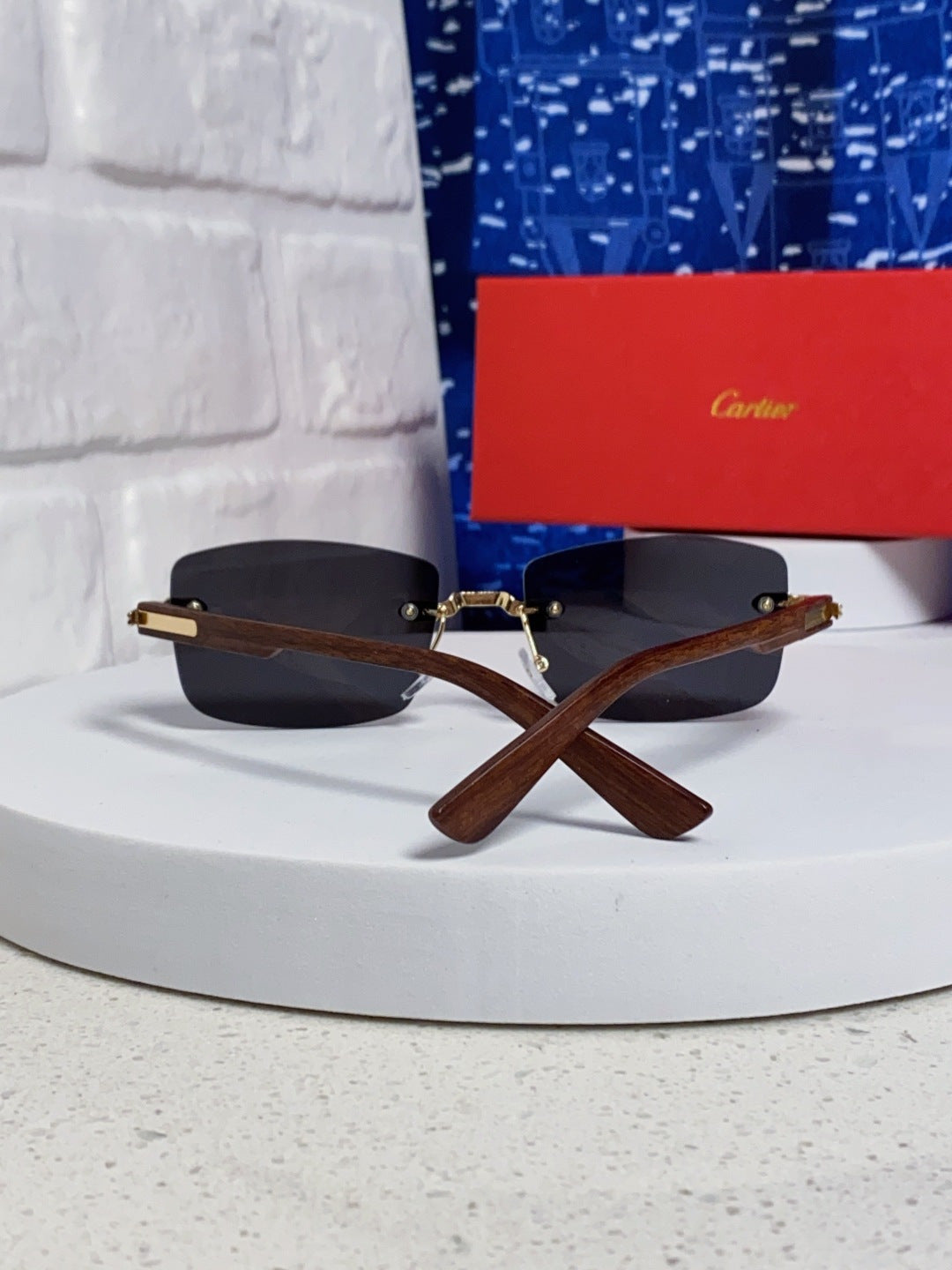 CARTIER 26S RIMLESS FRAME IN METAL 439585