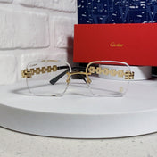 CARTIER 26S RIMLESS RECTANGULAR FRAME IN METAL 436031