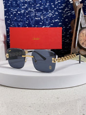 CARTIER 26S RIMLESS RECTANGULAR FRAME IN METAL 436036