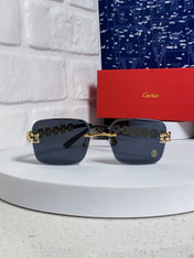CARTIER 26S RIMLESS RECTANGULAR FRAME IN METAL 436036