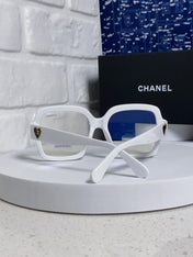 CHANEL 26S OVERSIZED SQUARE FRAME IN WHITE ACETATE 404748