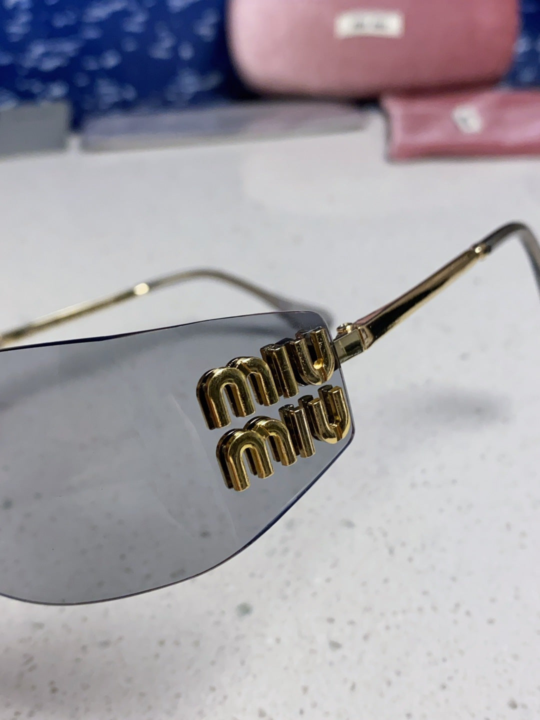 MIUMIU 26S SHIELD FRAME IN METAL 436116